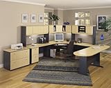 Modular Office Furniture Set 4 - Series A Beech Collection - Bush Office Fu ....