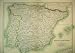 1910 Map Spain Portugal Balearic Islands Mediterranean