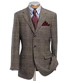 Executive 3-Button Camel Hair Plaid Sportcoat