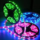 SainStyle Flexible 16 Colors LED Strip (16FT) with 150 x SMD5050 LEDs, Water and Stain Proof, Remote Control