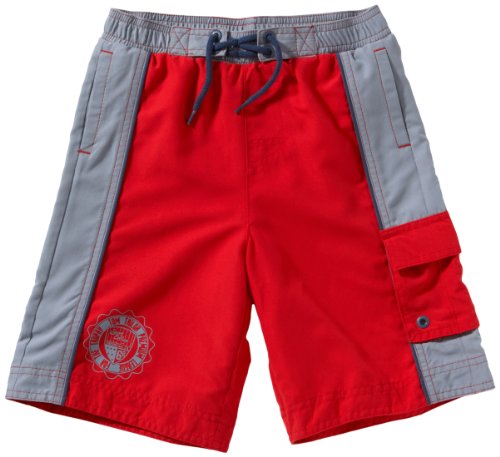 TOM TAILOR Jungen Badeshort 65101956230/beachshort colourblock, Gr. 164, Rot (4137) Preisvergleich