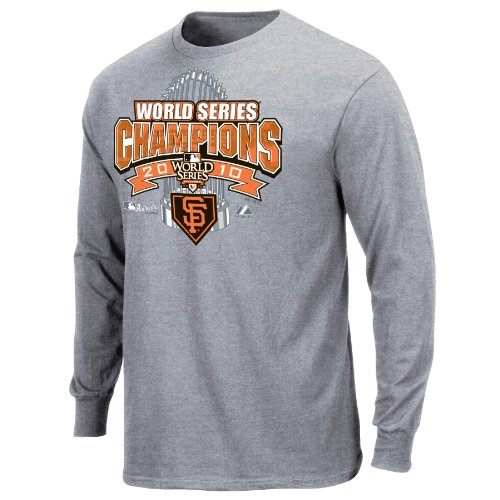 MLB Men's San Francisco Giants World Series Champions Locker Room Basic Tee,Steel Heather,XX-Large