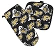 Purdue Boilermakers Black Oven Mitt and Pot Holder Set