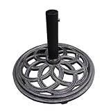 Lech Cast Iron Umbrella Base in Black