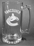 NHL Vancouver Canucks Laser Etched 27oz Glass Beer Mug