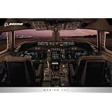 747 New Livery Flight Deck Poster