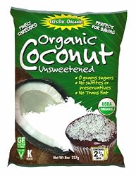 Let's Do Organic Shredded, Unsweetened Coconut, 8-Ounce Packages (Pack of 12)