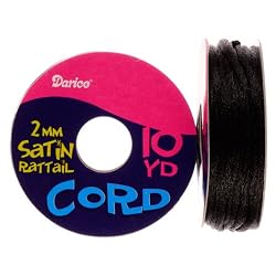 2mm Satin Rattail Cord, Black, 10 Yd Roll (1 Roll/pack)