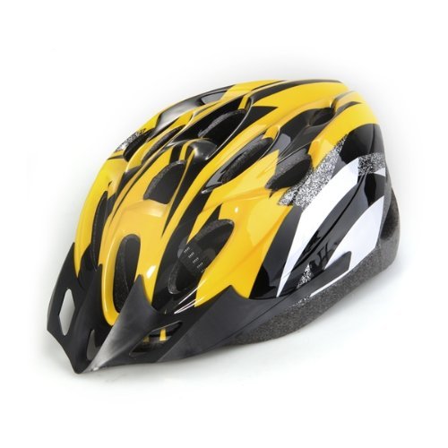 Dcolor Yellow Black Mountain Road Bicycle Bike Cycling Safety Unisex Helmet +Visor L