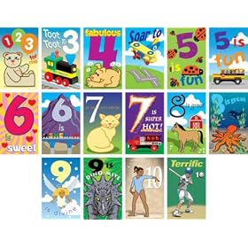 Educational Birthday Card for age 3 GIRL