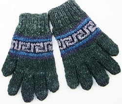Pure Wool Artisan Gloves - Forest Andean Green