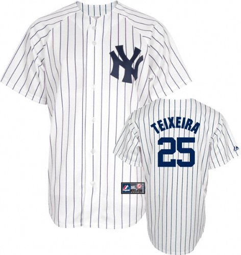 Mark Teixeira Majestic Replica New York Yankees Kids 4-7 Jersey