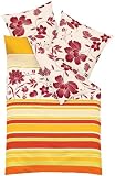 Kaeppel G-101905-17D3-VAMB Bettw&auml;sche 2-teilig Happy 155 x 220 cm Biber, mandarine