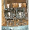 4 St�ck 250ml, Mystic W�rfel Flaschen, leere Glasflaschen mit Korken, zum selbst Abf�llen, 0,25l Liter, Lik�rflaschen, Schnapsflaschen, Essigflaschen, �lflaschen, H�he 12 cm