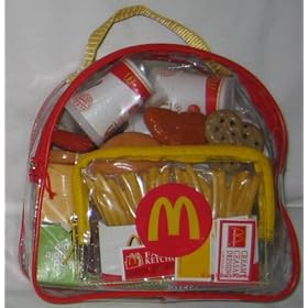 McDonalds McKids Play Food Set Backpack 35 Piece by