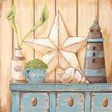 Coastal Cupboard I by Jo Moulton,16 in. x 16 in.