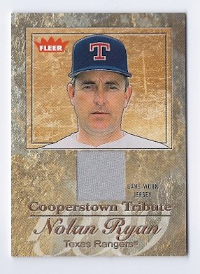 2005 Fleer Tradition Cooperstown Tribute Game Used Jersey #NR Nolan Ryan Texas Rangers