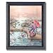 Asian The Pond II Feng Shui Flower Fish Home Decor Wall Picture Framed Art Print