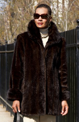 Sable 31" Faux Fur Jacket