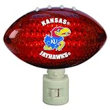 Pack of 2 NCAA Kansas Jayhawks Football Shaped Night Lights