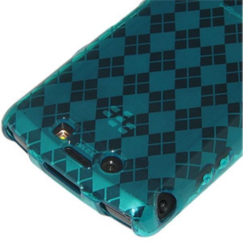 Amzer Luxe Argyle Skin Case with Screen Protector for BlackBerry Storm 2 9550 (Blue )