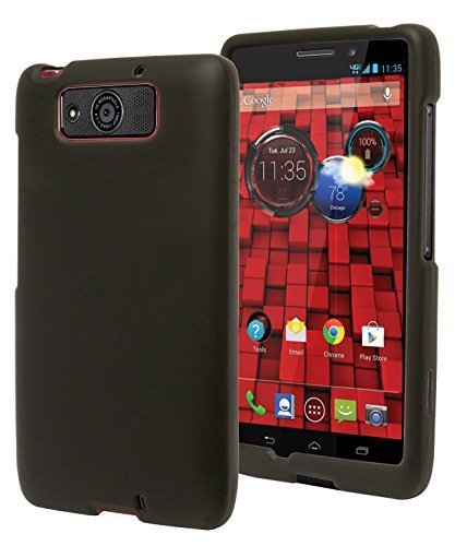 For Motorola Droid Maxx Ultra XT1080, Bastex Heavy Duty Two Piece Black Rubberized Snap On Case Cover for Motorola Droid Maxx Ultra XT1080
