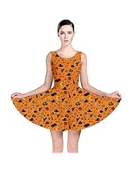 General Print Polyester/Spandex Stretchy Skater Dress 
