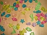 100 Plastic Sea Life Beads Fish Shells Sea Horse