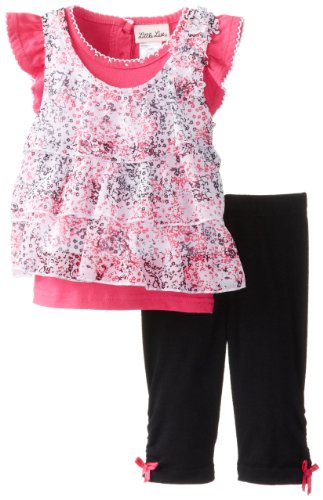 Little Lass Baby Girls' 2Pc Chiffon Set Ruffle Tiers