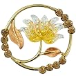 Bridal Blossoming Yellow Flower Brooches & Pins