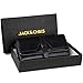 Jack&Chris Women's Genuine Leather Wallet Long Tri-fold Snap Button Purse, WBXH049 (Black)