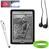 Amazon Kindle Touch Accessories Kit, Bundle Includes: Black Dust Resistant Kindle Touch Skin Cover + Multifunctional Kindle Touch Stylus Pen ( Accurate Stylus, Laser Pointer, & LED Light ) + Compatible Noise reduction Black Kindle Touch Earbuds Earphones + Vangoddy tm Live * Laugh * Love Wrist Band!!!