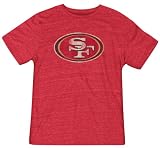 NFL Men's San Francisco 49Ers Bigger Better Logo Tri Blend Tee (Red, X-Large)
