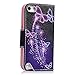 Touch 5,Touch 6 Wallet Case - Mavis's Diary Premium PU Leather with Magnetic Clasp Card Holders Flip Cover for iPod Touch 5th & 6th Generation with Crown Dust Plug & Crystal Pen (Dream Butterfly)