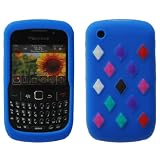 Brand new blue blackberry curve lozenge silicone case cover for 8520 with fre...