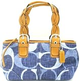 Coach Signatrure Tonal Shoulder Satchel Bag Purse Tote 12195 Brown