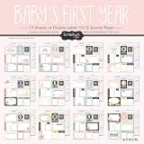 Scrapbook Customs Baby Girl First Months Scrapbooking Kit