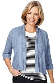 Open Front Tape Knit Kimono Cardigan