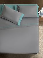 Ipersan Juego De Sábanas Double Color (Gris/Verde Agua)