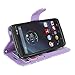 Motorola Droid Turbo / XT1254 Case - Cellularvilla Pu Leather Wallet Card Flip Open Pocket Case Cover Pouch For Motorola Droid Turbo / XT1254 (Purple Glitter)