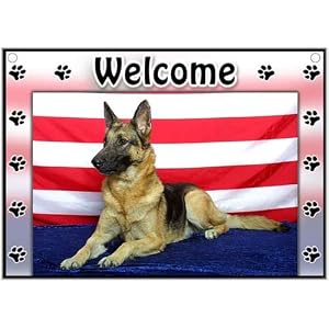 German Shepherd Welcome Sign