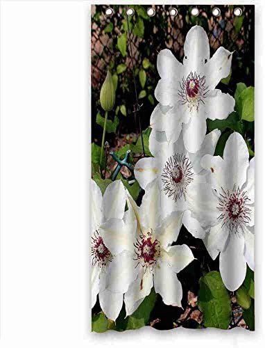 Customized with ( Flowers Bindweed Grid Greens Fencing Buds ) Shower Curtain For Lady's Gift Fit 36" x 72"(90cm x 180cm) SC-9-3307