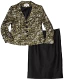 Lesuit Womens Printed Shantung Skirt Suit