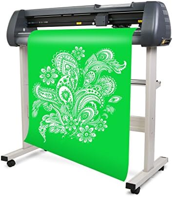 PowerHalo Vinyl Cutter Plotter Vinyl Cutter Machine Cutting Plotter Machine 34 Inch with Artcut Pro Software 3 Blades with Stand (34 Inch)