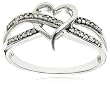14k White Gold Diamond Heart Ring (1/10 cttw, H-I Color, I2 Clarity)