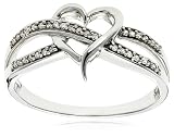 14k White Gold Diamond Heart Ring (1/10 cttw, H-I Color, I2 Clarity)