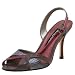 Beverly Feldman Women's Priscilla Peep Toe Slingback,Wine/Grey,7.5 M US