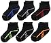 Gold Toe Boy's Athletic Quarter Socks, 6-Pairs, Black Assorted, Youth Large