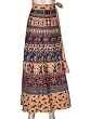 Cotton Wrap Skirt Elephant Print Tonys Pink Maroon 40"length