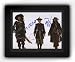 Pirates Of The Caribbean Geoffrey Rush & Keira Knightley & Johnny Depp Autograph Signed & Framed Photo